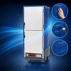 Thumbnail image #3 for Metro C5 Insulation Armour C539-CLDS-U-BU Full-Height Mobile Combination Heated Holding and Proofing Cabinet, Blue Insulated Exterior, Dutch Doors