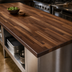 Thumbnail image #3 for Boos Block American Black Walnut Kitchen Countertop, Blended Rails Edge Grain, 144 x 42 x 1-1/2 Inches, Varnique Finish