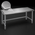 Thumbnail image #3 for Eagle Group Spec-Master Marine Series 48 x 30 Inches 14-Gauge Stainless Steel Work Table with Marine Edge, Open Base