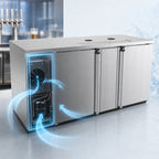 Thumbnail image #3 for Micro Matic USA Pro-Line MDD68S-E-LT Two-Section Flat Top Draft Beer Cooler, Self-Contained, Stainless Steel, 28 Cu. Ft.