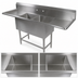 Thumbnail image #3 for John Boos Pro-Bowl 2-Compartment Stainless Steel Sink with Dual 24-Inch Drainboards, 91-1/4 Inch Wide