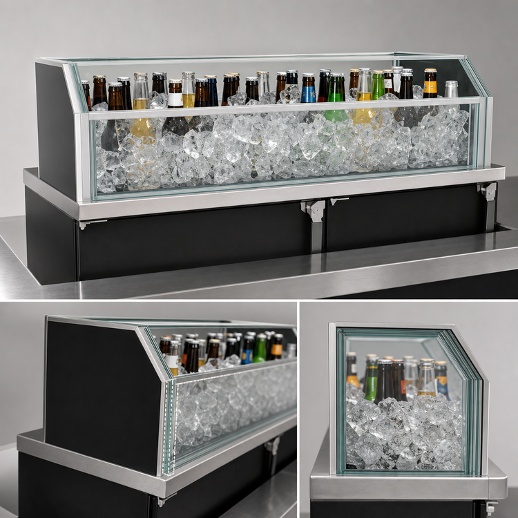 Product image #3 for Glastender 30-Inch Wide Back Bar Glass Ice Display Unit, 16-Inch Deep