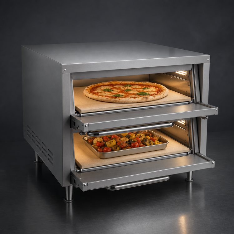 Product image #3 for Comstock-Castle CCEPO22 Two-Deck Electric Countertop Pizza Oven