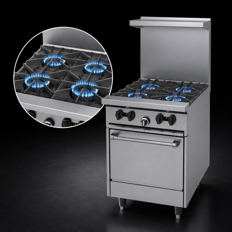 Product image #3 for Garland Signature SunFire 24-Inch Gas Restaurant Range with 4 Open Burners and Space-Saver Oven