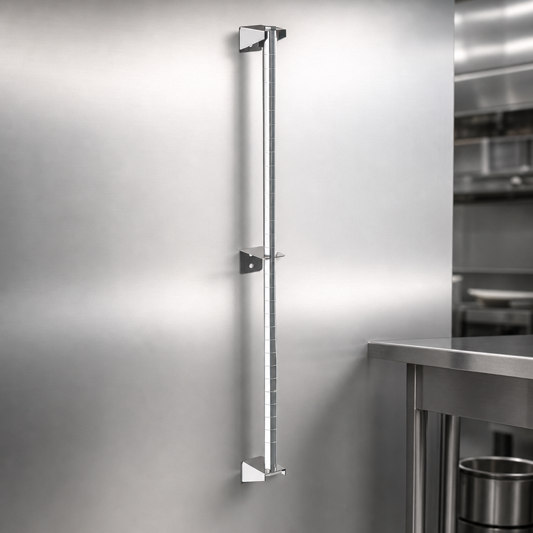Product image #3 for Metro Super Erecta Stainless Steel 2-Tier Wall-Mount Post and Brackets, 33-5/8 Inch Height