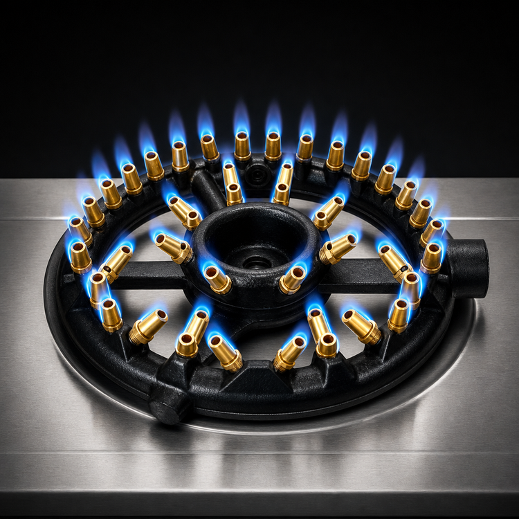 Product image #3 for Town Equipment 32-Tip 103,000 BTU Propane Jet Burner with Pilot for 16-Inch or Larger Chambers