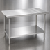 Thumbnail image #3 for Advance Tabco 144-Inch x 24-Inch 14-Gauge 304 Stainless Steel Work Table with Adjustable Undershelf