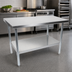 Thumbnail image #3 for John Boos Stallion 60-Inch x 24-Inch Economy Stainless Steel Work Table with Galvanized Undershelf