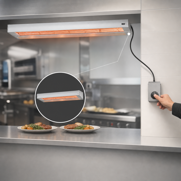 Product image #3 for Nemco 24-Inch Single Lighted Remote-Control Infrared Strip Heater