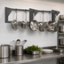 Thumbnail image #3 for Eagle Group 36-Inch Wall-Mounted Aluminum Double-Bar Pot Rack with 6 Double-Pronged Hooks