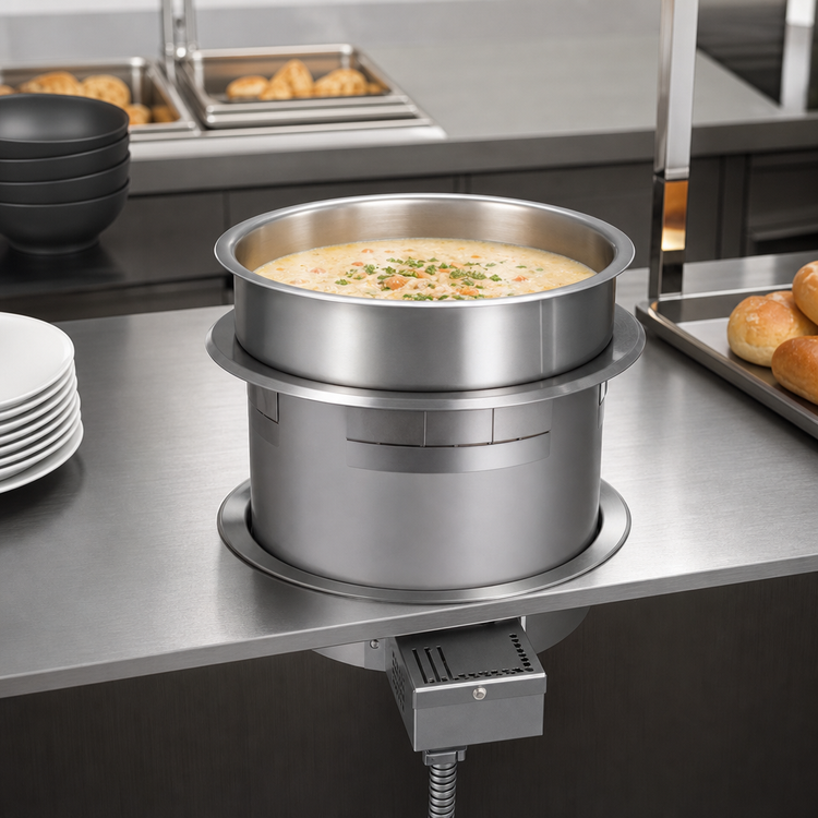 Product image #3 for Hatco Quick Ship 11-Quart Round Drop-In Uninsulated Heated Well, 120V