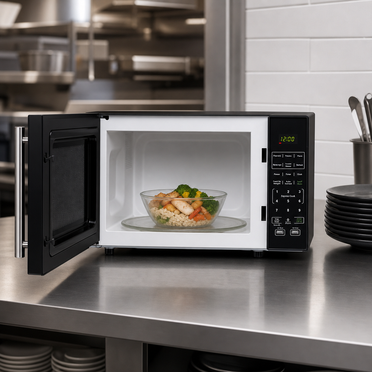 Product image #4 for Summit Commercial Compact Microwave Oven, 0.7 Cu. Ft., 700 Watts, Black with USB Charging Ports