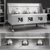 Thumbnail image #3 for Imperial ICRA-3 84-Inch Gas Wok Range with 3 Burners, Water-Cooled Top, and Built-In Drain System