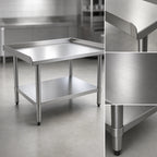 Thumbnail image #3 for Eagle Group BlendPort® BPT-3018ES Stainless Steel Equipment Stand with Adjustable Undershelf, 18 in. W x 30 in. D, 18-Gauge Type 430 Top