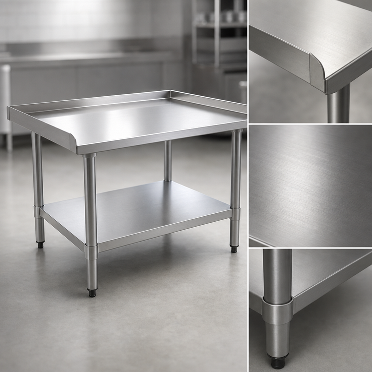Product image #3 for Eagle BlendPort Stainless Steel Equipment Stand with Adjustable Undershelf, 18 in. W x 30 in. D