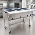 Thumbnail image #3 for Eagle Group Portable Electric Hot Food Table with 3 Dry Wells, Open Base, and Cutting Board