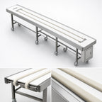 Thumbnail image #3 for Dinex DXIESB16 16-Foot Tray Make-Up Conveyor, Dual Urethane Band Belts, Variable Speed