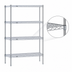 Thumbnail image #3 for Eagle Group 4-Tier Stationary Starter Wire Shelving Unit, 24 x 18 x 74 Inches, Stainless Steel Finish