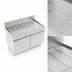 Thumbnail image #3 for Krowne Royal Series 42-Inch Freestanding Underbar Drainboard with Cabinet Base and 2 Locking Hinged Doors