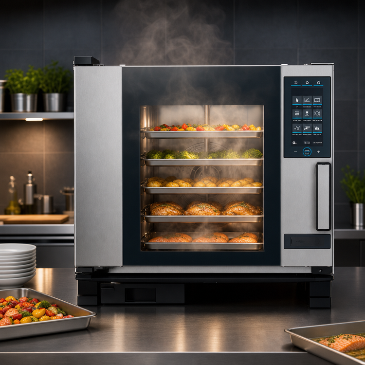 Product image #3 for UNOX ChefTop MIND.Maps Plus 5-Pan Gas Countertop Combi Oven/Steam Oven