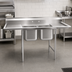 Thumbnail image #3 for Eagle Group 314 Series Two-Compartment Commercial Sink with Left Drainboard, 304 Stainless Steel, 56-5/8 Inch x 27-1/2 Inch