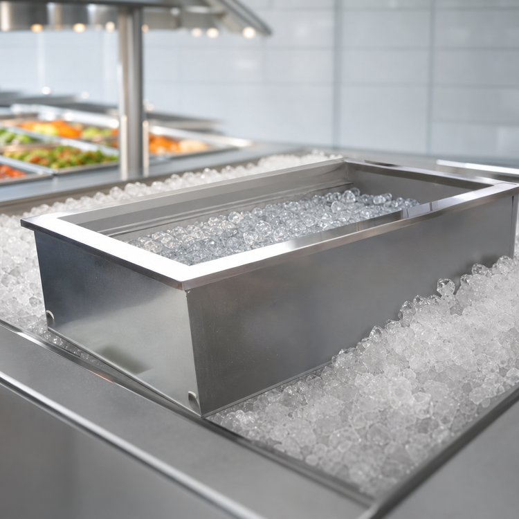 Product image #3 for Delfield N8069 Drop-In Ice Cooled Cold Pan, 69 x 26 Inches, 5-Pan Capacity