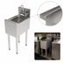 Thumbnail image #4 for Top Shelf TS Series Freestanding Underbar Wet Waste Sink Unit, 12-Inch Wide, Stainless Steel