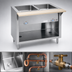 Thumbnail image #3 for Thurmaduke 2-Well Electric Steamtable with Open Storage Base, 32 Inch Wide, Stainless Steel