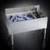 Thumbnail image #3 for Krowne Royal Series 42-Inch Underbar Multi-Station Ice Bin with Bottle Well and Built-In 10-Circuit Cold Plate