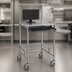 Thumbnail image #3 for Eagle Group 30-Inch x 30-Inch Chrome Mobile Computer Workstation with Keyboard Drawer and Polyurethane Casters