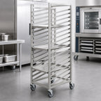 Thumbnail image #3 for Channel Manufacturing 411S Stainless Steel Side-Load Bun Pan Rack, 20-Pan Capacity, 3-Inch Spacing, 5-Inch Casters