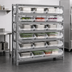 Thumbnail image #3 for Quantum Heavy-Duty Stationary Wire Shelving Unit with 7 Shelves and 18 Clear Bins, 36 x 18 x 39 Inches
