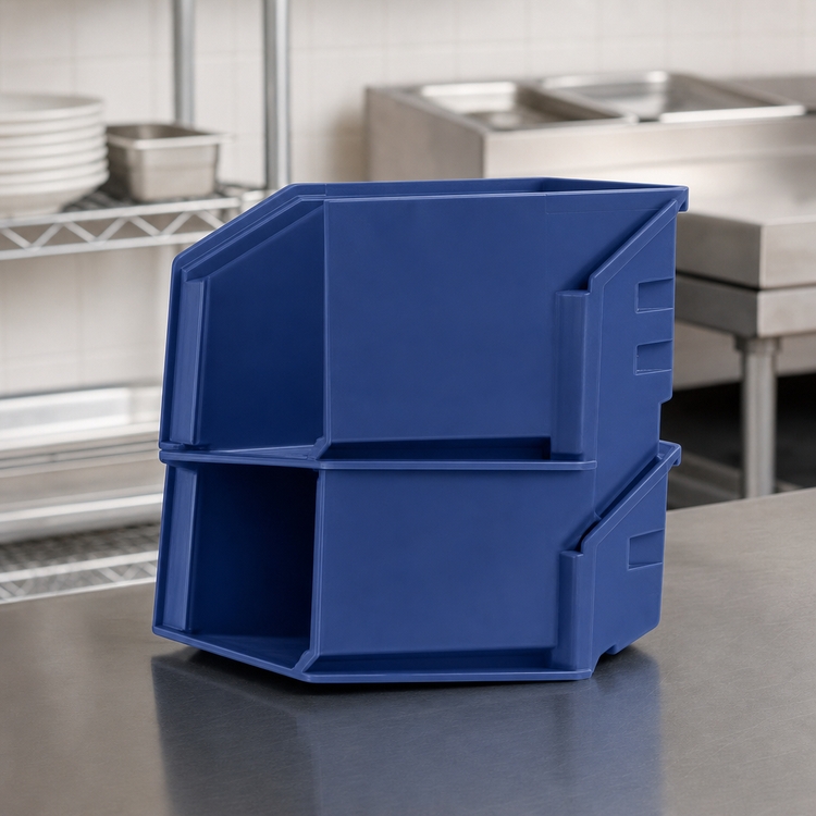 Product image #3 for Metro SmartWall Stacking Supply Bin, Blue, 14-3/4 x 8-1/4 x 7 Inches