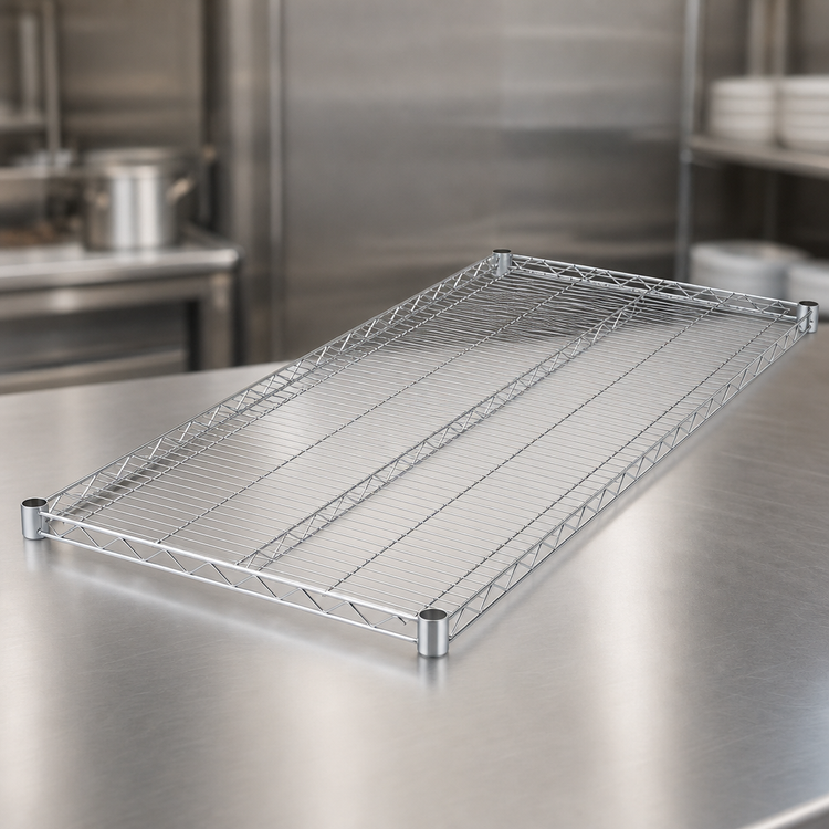 Product image #4 for Winco 60 Inch x 24 Inch Chrome Plated Wire Shelf