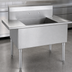 Thumbnail image #3 for Eagle Group 72-1/4 Inch One-Compartment Utility Sink with Double Drainboards, 16 Gauge 304 Stainless Steel
