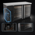 Thumbnail image #3 for Pro-Line E-Series Two-Section Self-Contained Refrigerated Back Bar Cooler with Glass Doors, 59-1/2 Inch, Black