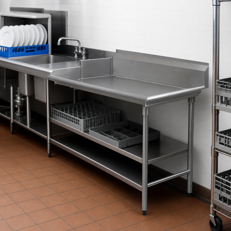 Product image #3 for BlendPort® Straight Right-Hand Clean Dishtable, 60-Inch, 10-Inch Backsplash