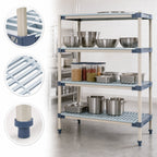 Thumbnail image #3 for Metro MetroMax 4 MF-244874G-S-4 All-Polymer 4-Shelf Open-Grid Starter Shelving Unit, 48W x 24D x 74H, 2,000-lb Capacity