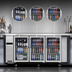 Thumbnail image #3 for Turbo Air Super Deluxe Three-Section Narrow Back Bar Cooler with 3 Glass Doors