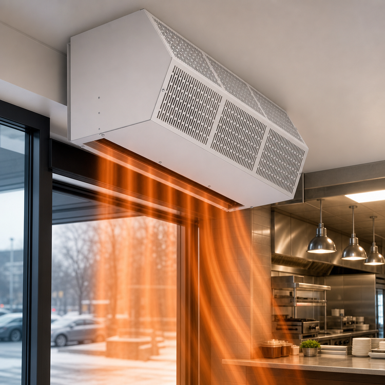 Product image #3 for Berner Commercial High Performance 10 Heated Electric Air Curtain, 60 Inch, 14 kW