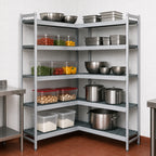 Thumbnail image #3 for Fermod Fermostock 5R47A83-CE 5-Tier Corner Expansion Shelving Unit, 47W x 14D x 83H, Aluminum with Removable Polymer Inserts