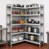 Thumbnail image #3 for Fermostock 5-Tier Corner Expansion Shelving Unit Kit, 47W x 14D x 83H