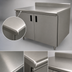 Thumbnail image #3 for Advance Tabco Special Value Economy Enclosed Work Table with Sliding Doors, 108 x 30 Inches, 304 Stainless Steel Top