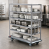 Thumbnail image #3 for Metro MQ-609L Queen Mary Cart with 6 Ledge Shelves, Stainless Steel, and 8-Inch Casters