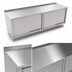 Thumbnail image #3 for John Boos Stainless Steel Enclosed Work Table with Sliding Doors, 108W x 24D x 37-1/4H, 14-Gauge Top, 1-1/2-Inch Rear Riser