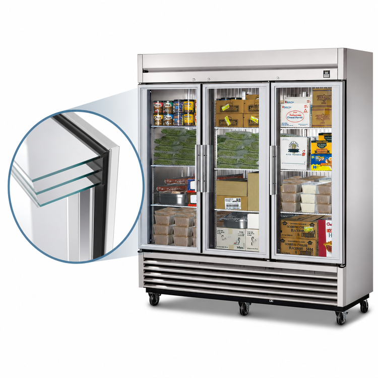 Product image #3 for True TS-72FG-HC~FGD01 Three-Section Reach-In Glass Door Freezer