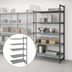 Thumbnail image #3 for Cambro Camshelving Basics Plus 5-Tier Solid Add-On Polymer Shelving Unit, 24 x 42 x 84 Inches, Brushed Graphite