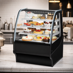 Thumbnail image #4 for True Mfg. – Specialty Display TDM-R-36-GE/GE-B-W 36-1/4-Inch Refrigerated Bakery Display Case, Curved Glass, Self-Contained, 3 Shelves