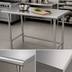 Thumbnail image #3 for Advance Tabco 72-Inch x 30-Inch 16-Gauge 430 Stainless Steel Flat Top Work Table with Open Base