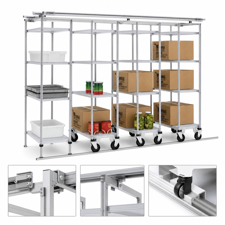 Product image #3 for Master Trak 19 Ft Overhead Track Kit for High-Density Storage